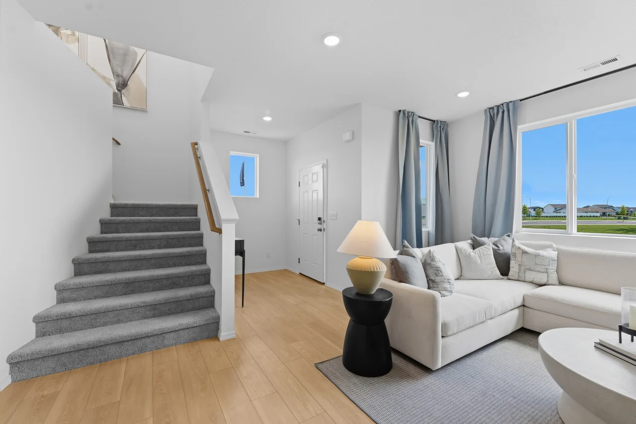 Bright, professionally photographed living room ready for a listing