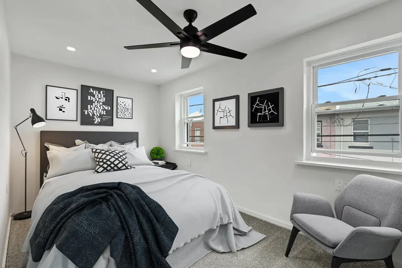 Beautifully staged bedroom